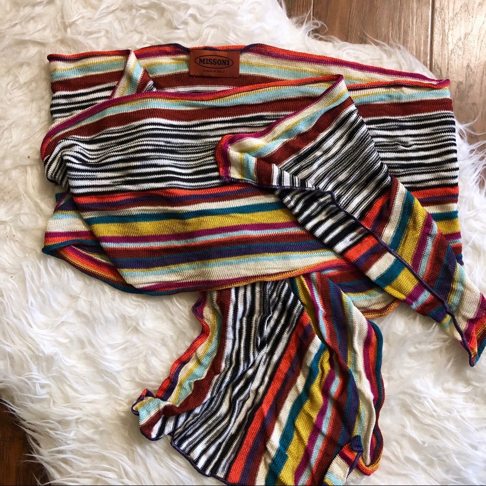 MISSONI Orange Label Space Dye Scarf 
Multi Color